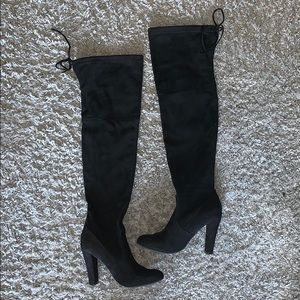 Black Steve Madden thigh high boots